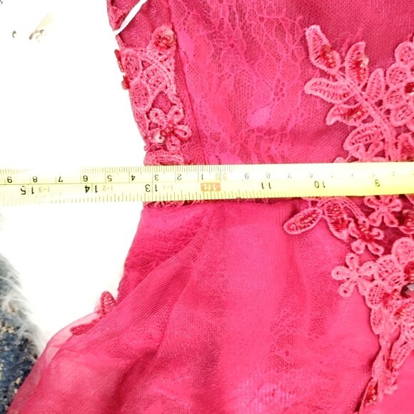 NWOT Baby Online DRESS Red Lace Dress 6 - Picture 15 of 16